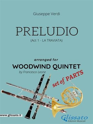 cover image of Preludio (La Traviata)--Woodwind quintet set of PARTS